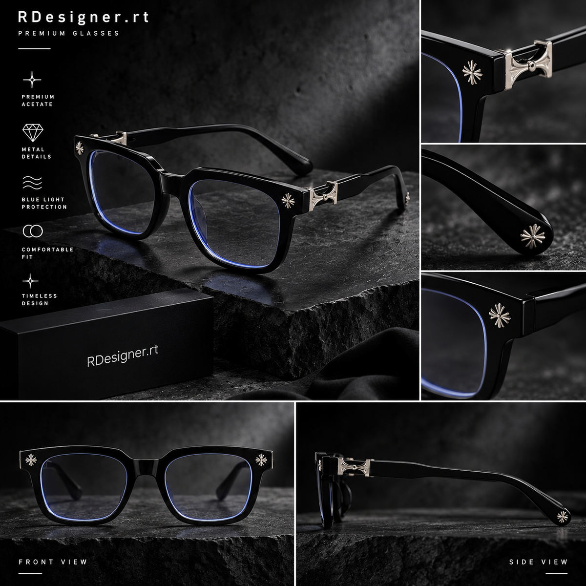 High Quality Chrome Wear Glasses